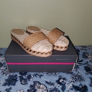 Vince Camuto Meseera Braided Sandal Size 7 Brand New Light Brown